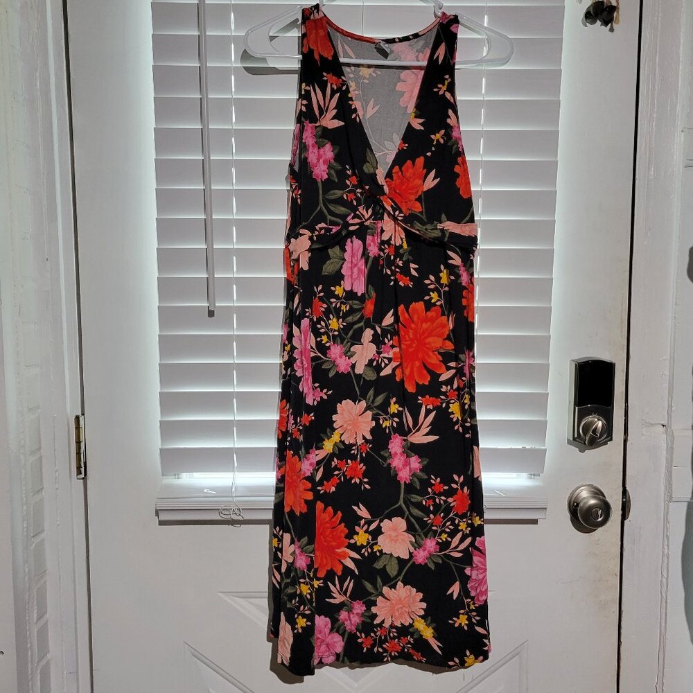 Old Navy - Black Floral Maternity Dress - Size M